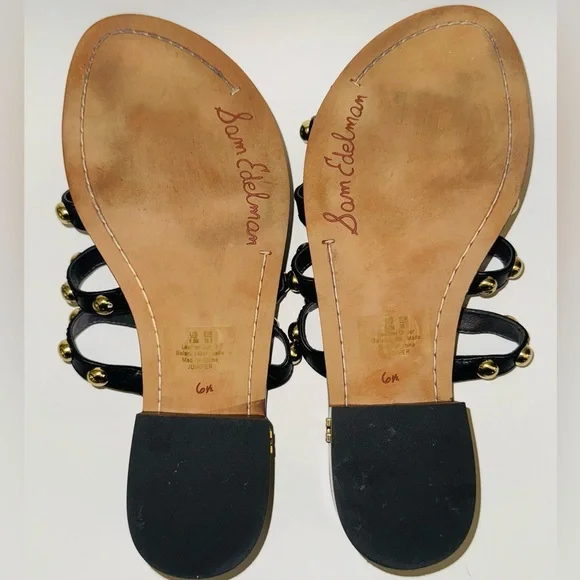 Sam Edelman Womens Juniper Studded Leather Slip On Mule Sandals Black, Size 6.5 - Picture 7 of 8
